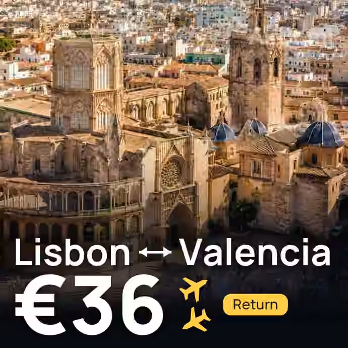 Lisbon → Valencia for €36
