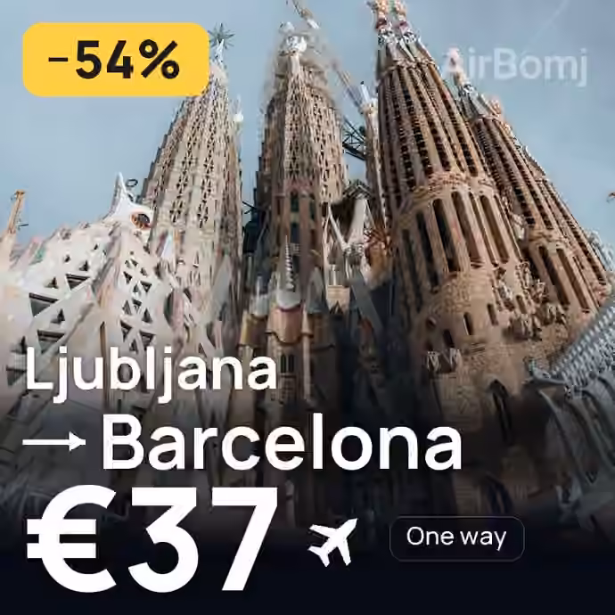 Ljubljana → Barcelona for €37