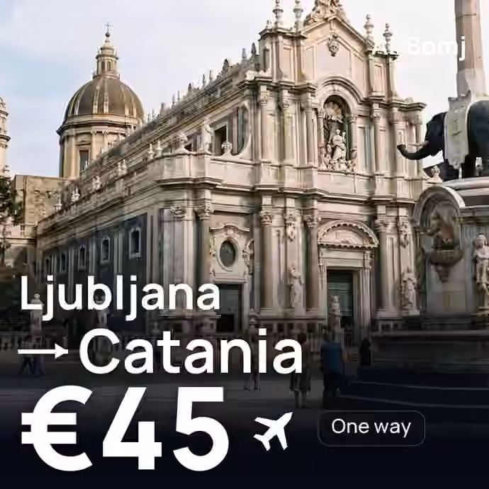 Ljubljana → Catania for €45