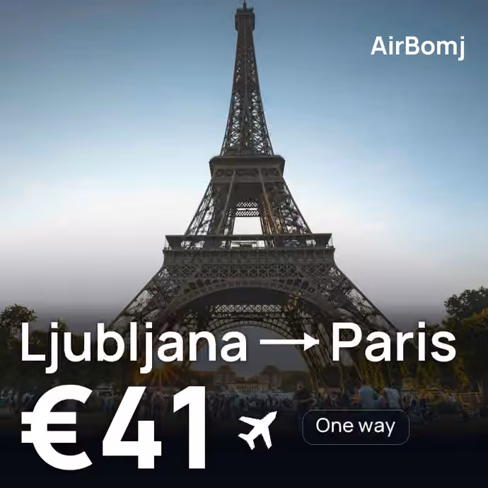 Ljubljana → Paris for €41