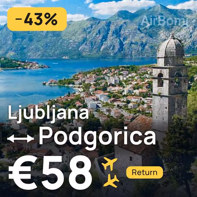 Ljubljana → Podgorica for €58