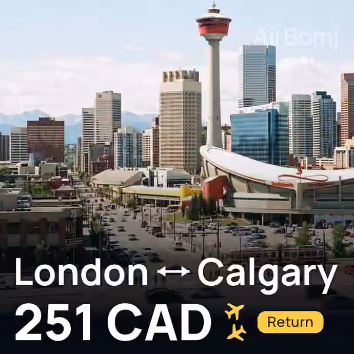 London → Calgary for 251 CAD