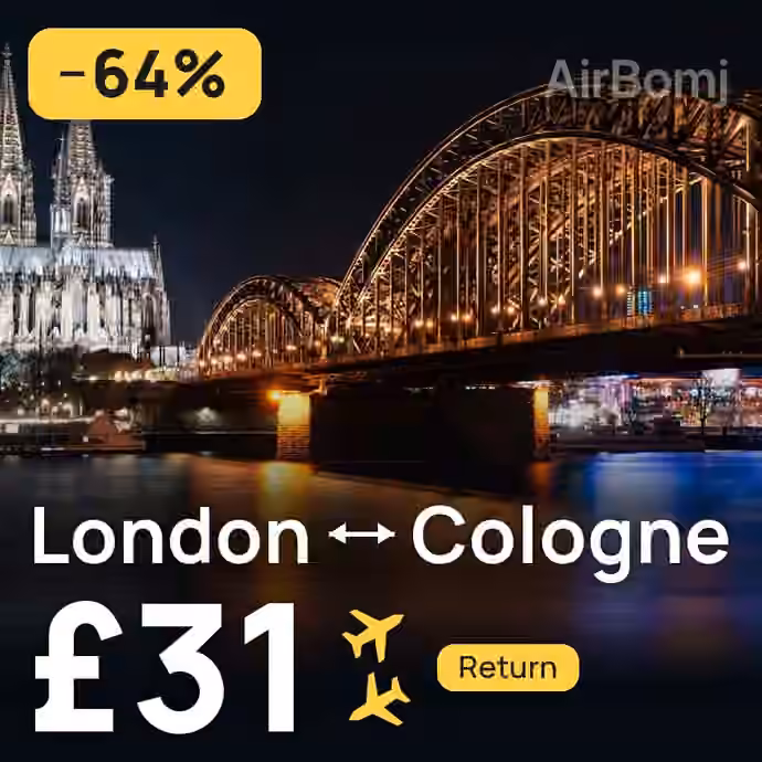 London → Cologne for £31