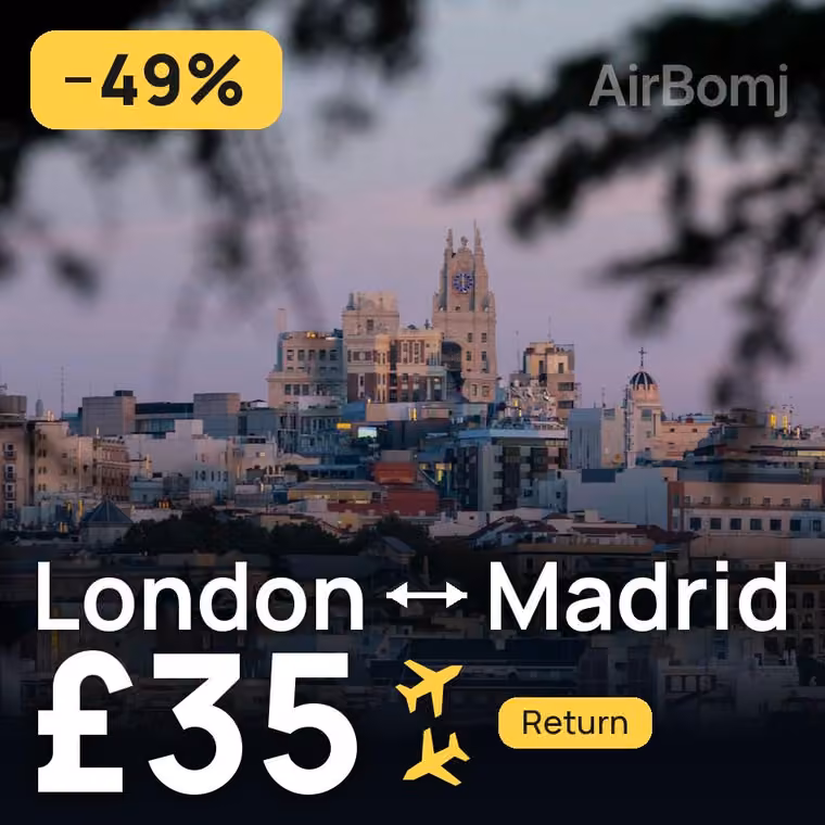 London → Madrid for £35