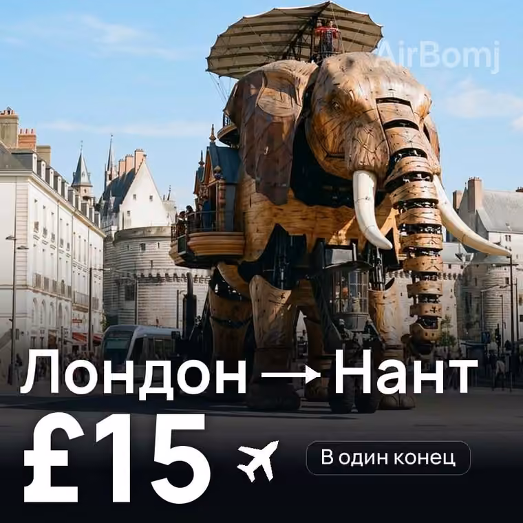 Лондон → Нант за £15