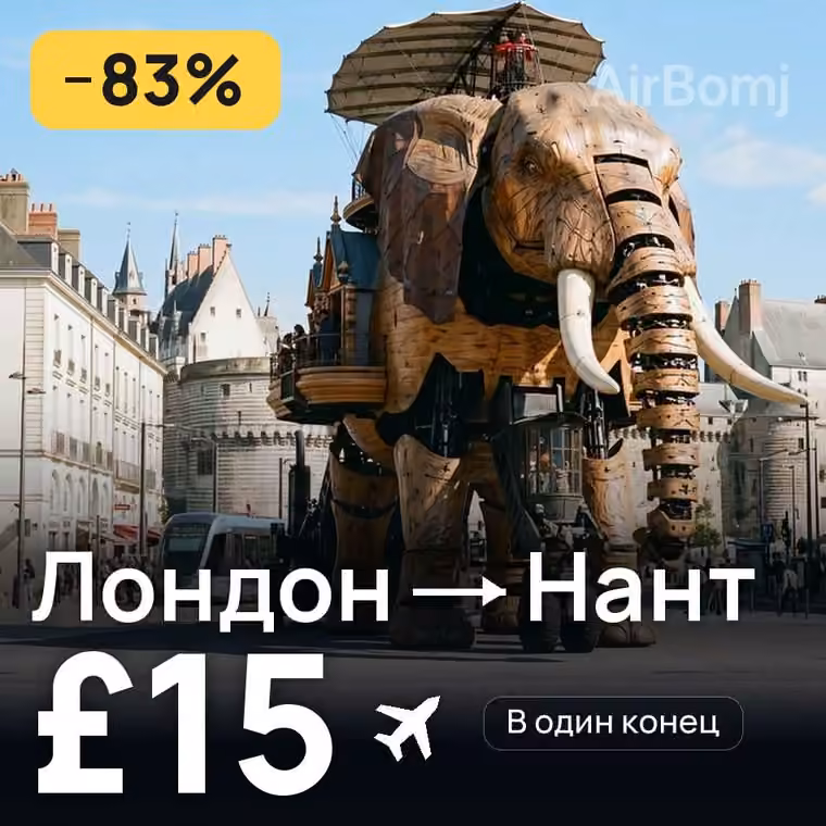 Лондон → Нант за £15
