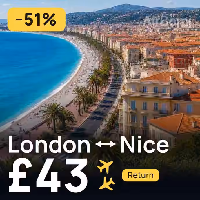 London → Nice for £43