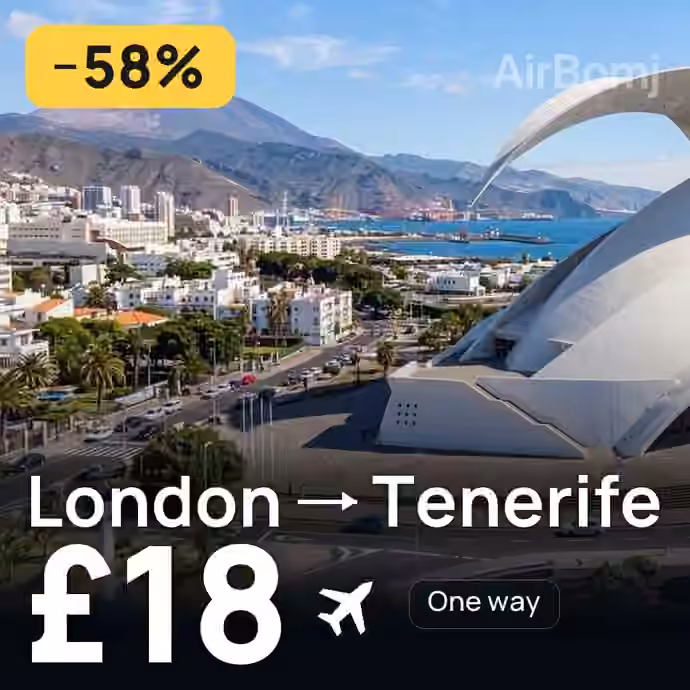London → Tenerife for £18
