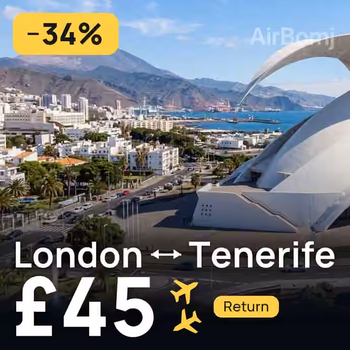 London → Tenerife for £45
