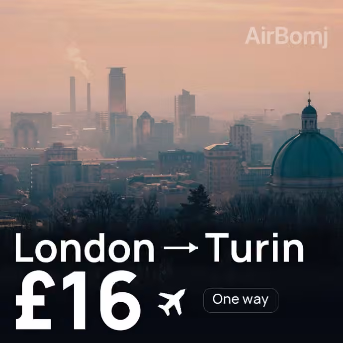 London → Turin for £16