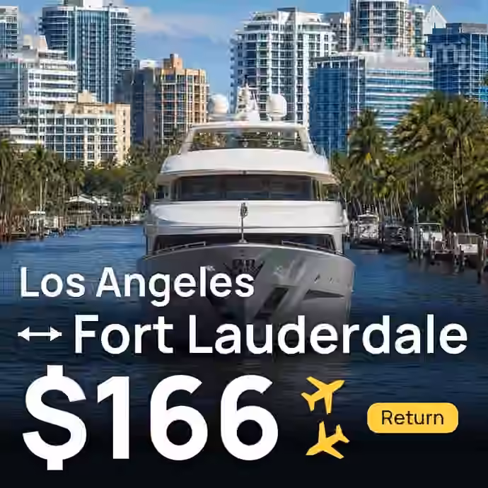 Los Angeles → Fort Lauderdale for $166