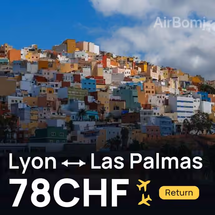 Lyon → Las Palmas for 78 CHF