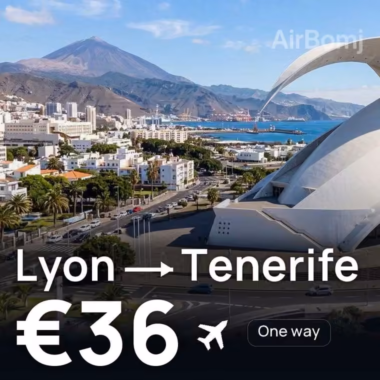 Lyon → Tenerife for €36