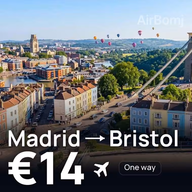 Madrid → Bristol for €14