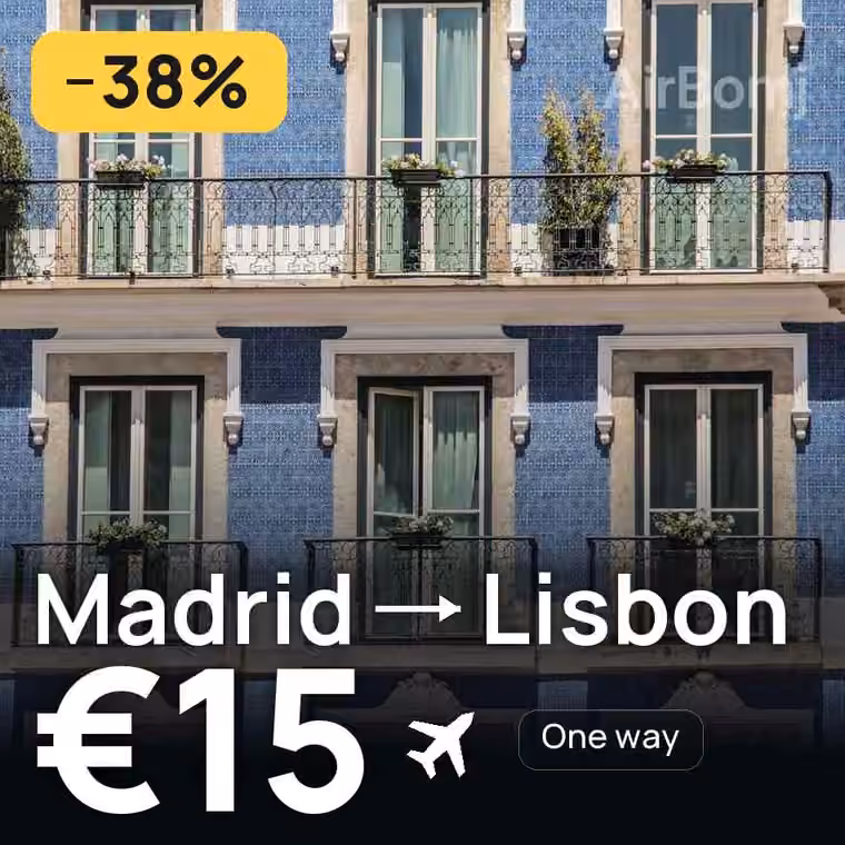 Madrid → Lisbon for €15