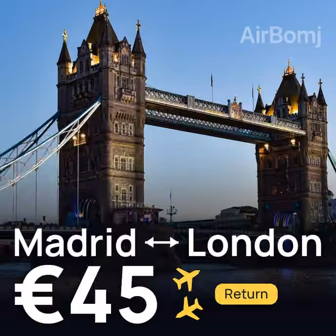 Madrid → London for €45