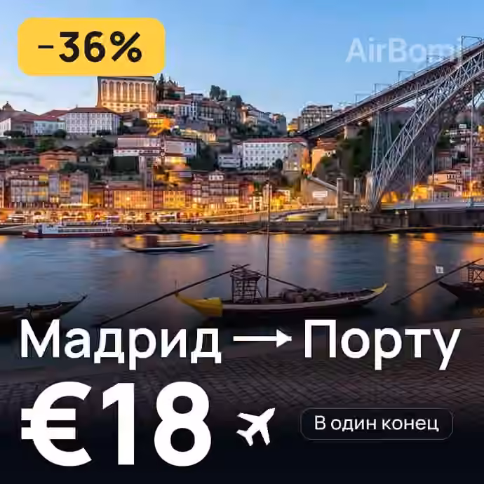 Мадрид → Порту за €18
