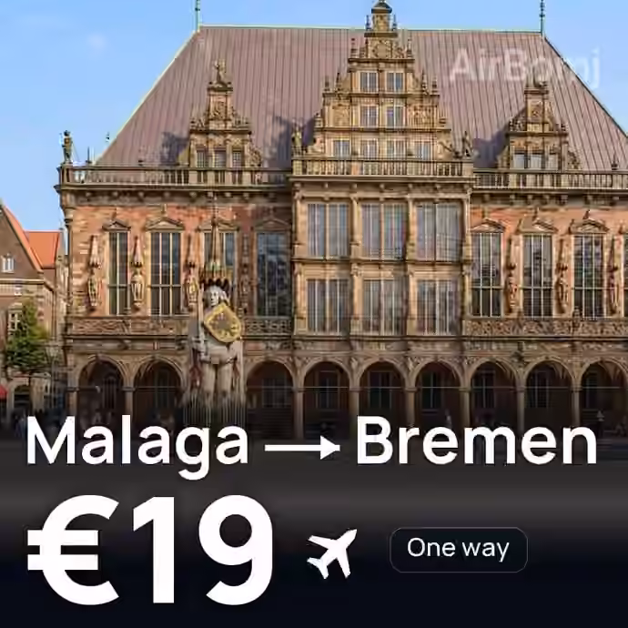 Malaga → Bremen for €19