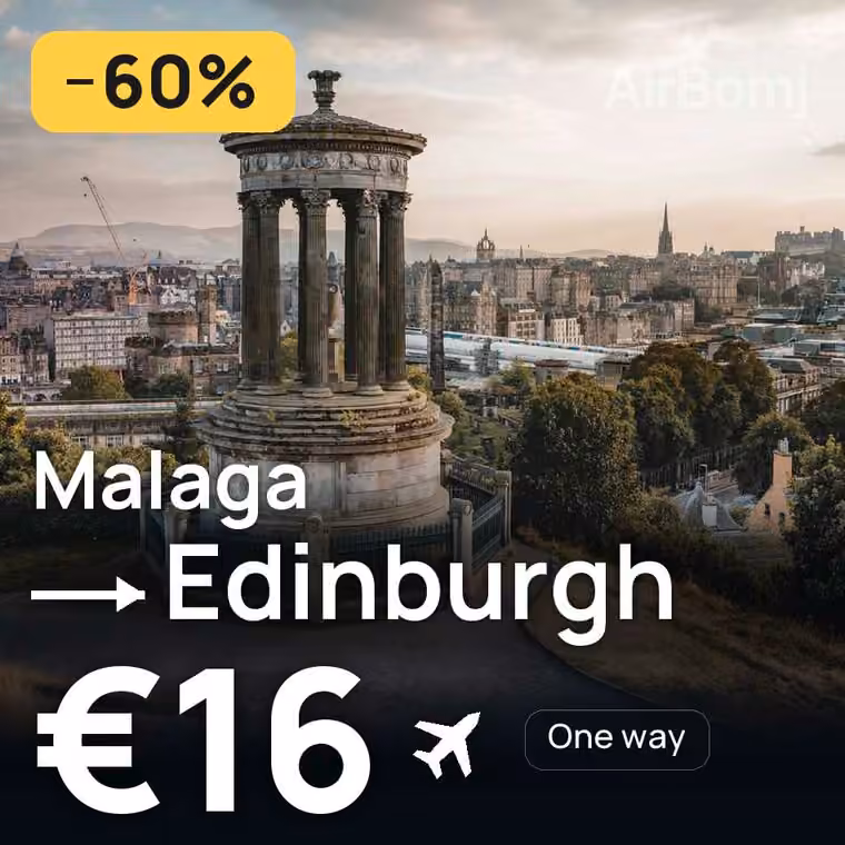 Malaga → Edinburgh for €16