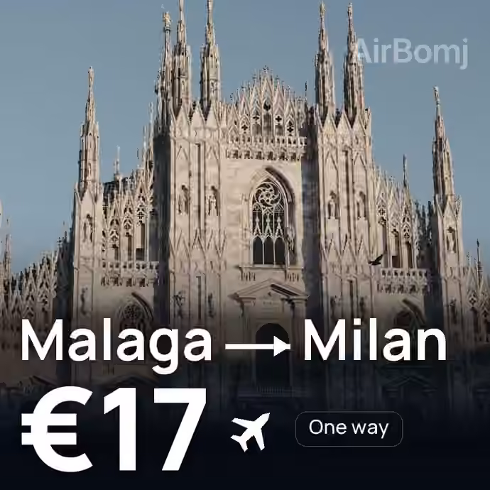 Malaga → Milan for €17