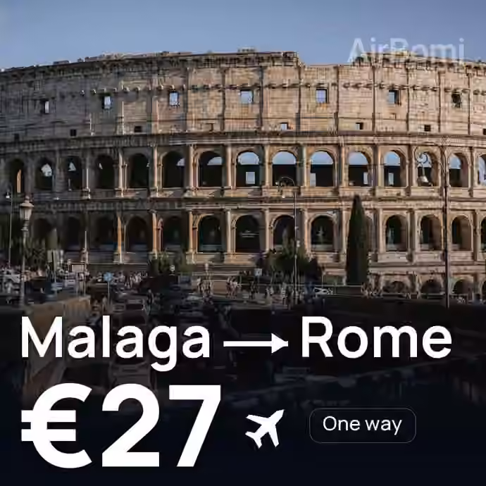 Malaga → Rome for €27