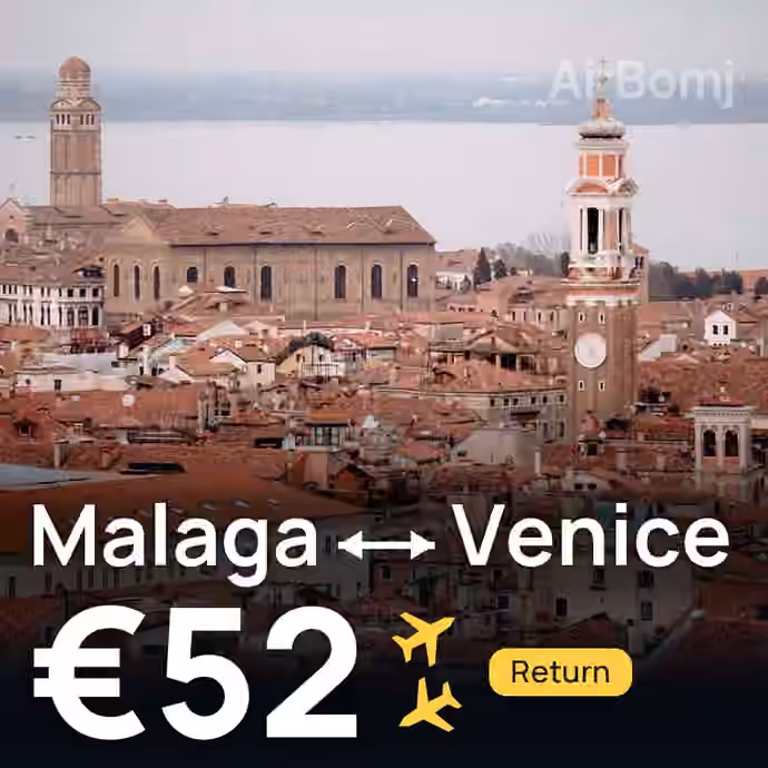 Malaga → Venice for €52