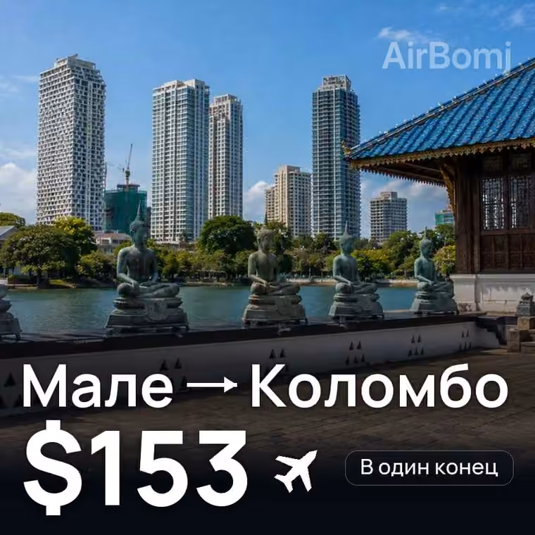 Мале → Коломбо за $153