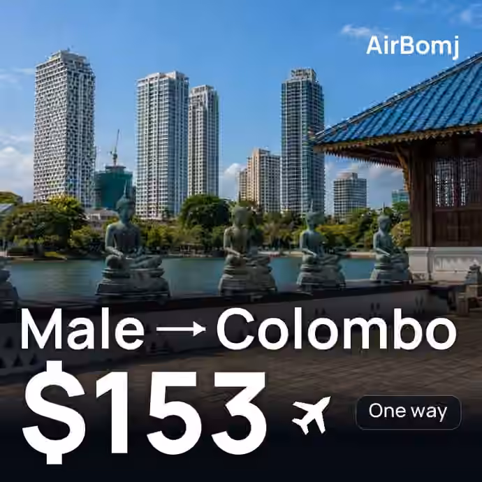 Male → Colombo for $153