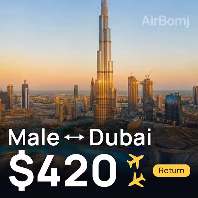 Male → Dubai for $420