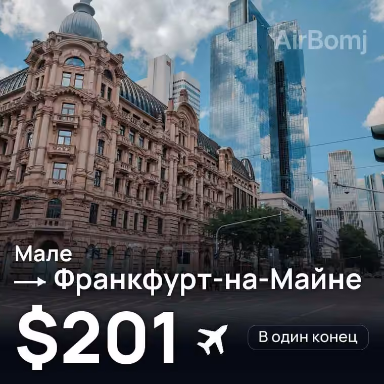 Мале → Франкфурт-на-Майне за $201