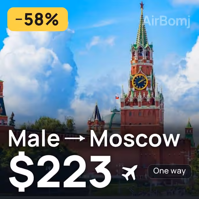 Male → Moscow for $223