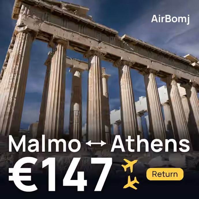 Malmo → Athens for €147