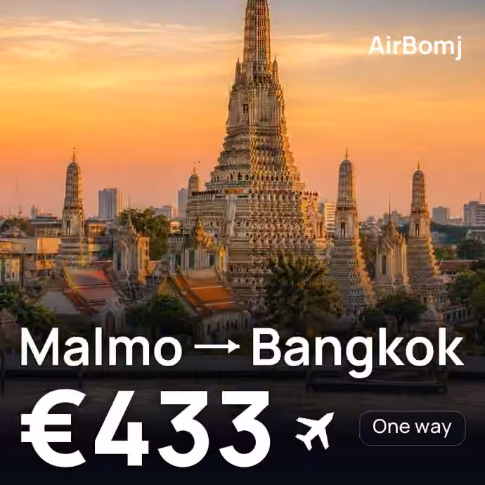 Malmo → Bangkok for €433