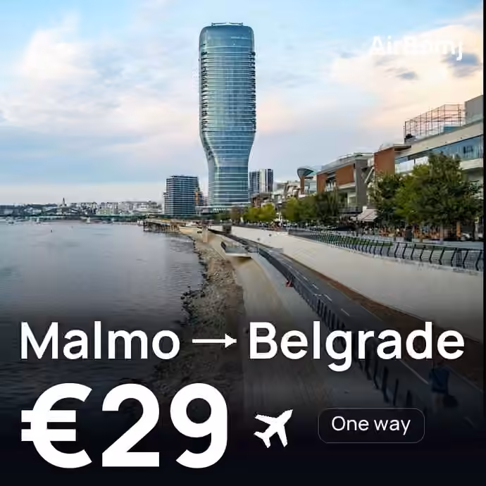 Malmo → Belgrade for €29