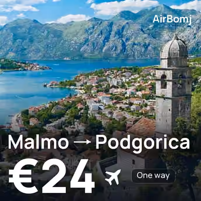 Malmo → Podgorica for €24