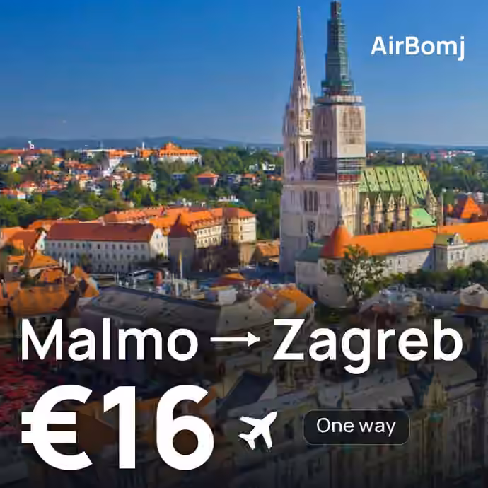 Malmo → Zagreb for €16