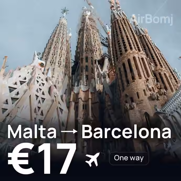 Malta → Barcelona for €17