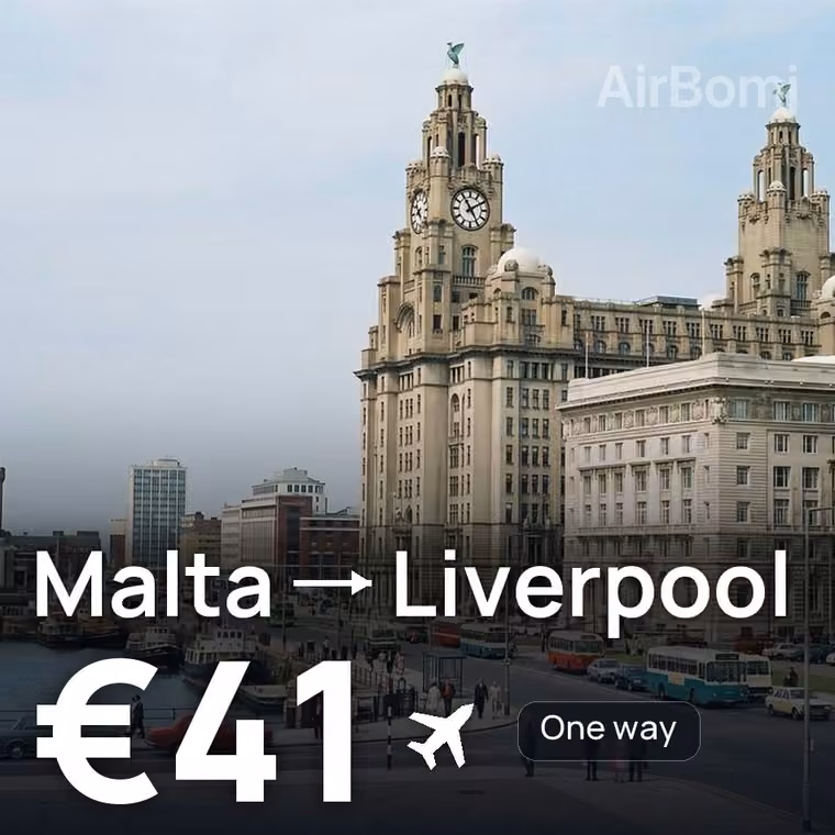 Malta → Liverpool for €41