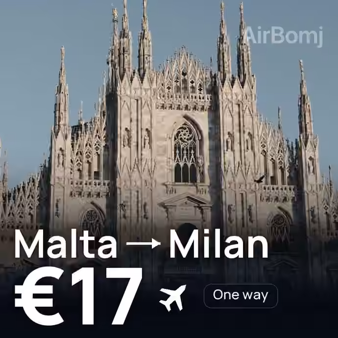 Malta → Milan for €17