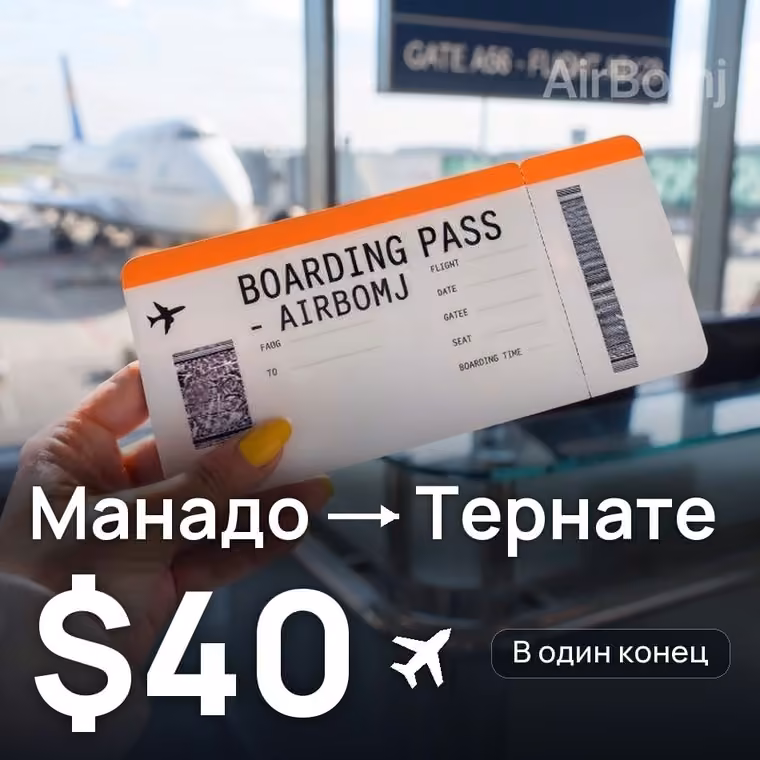 Манадо → Тернате — лучшая цена $40