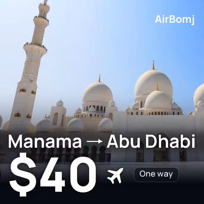Manama → Abu Dhabi for $40
