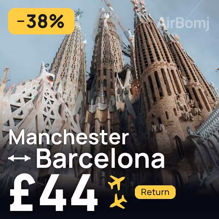 Manchester → Barcelona for £44