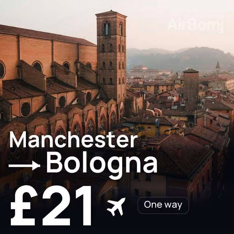 Manchester → Bologna for £21