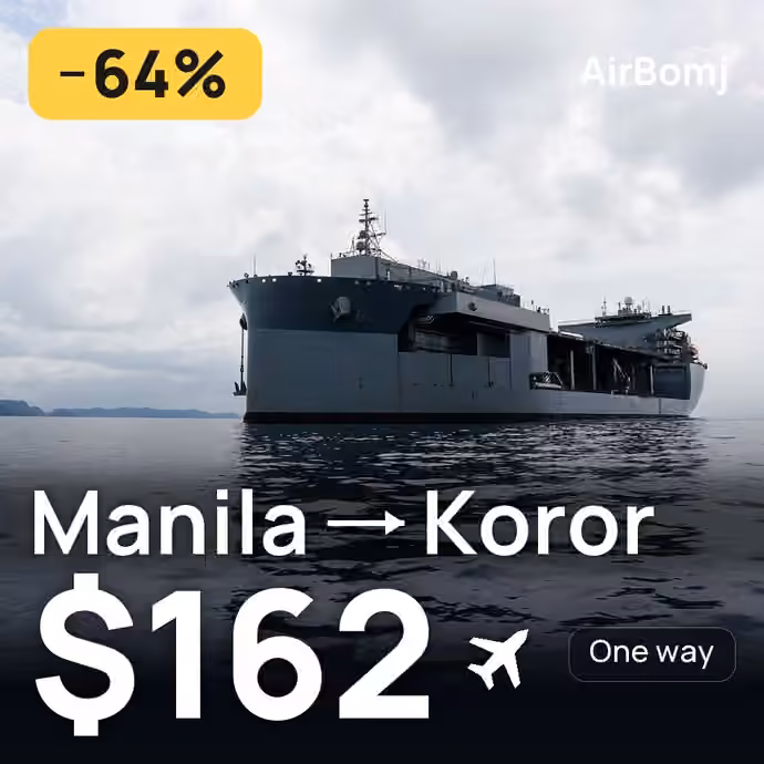 Manila → Koror for $162