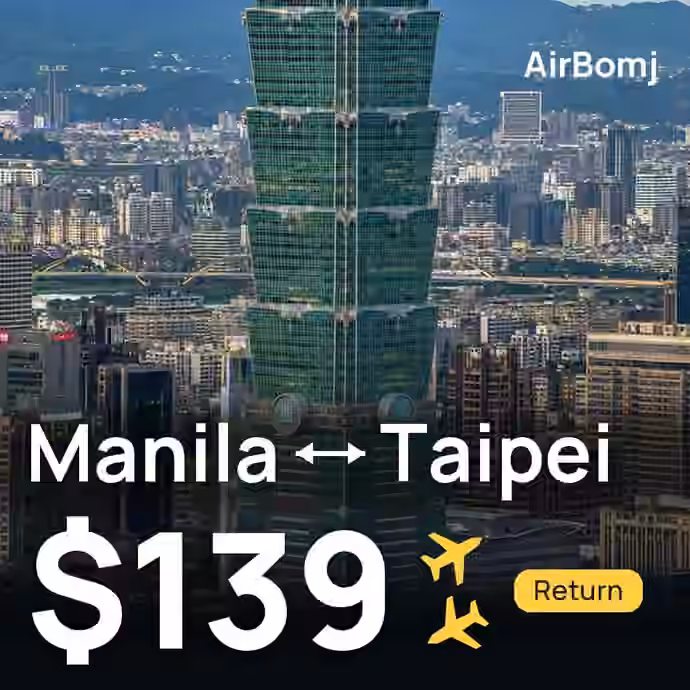 Manila → Taipei for $139