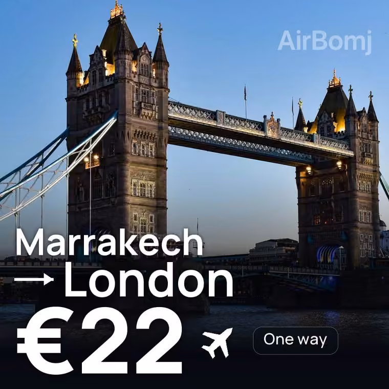 Marrakech → London for €22