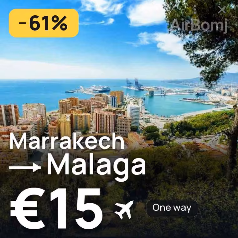 Marrakech → Malaga for €15