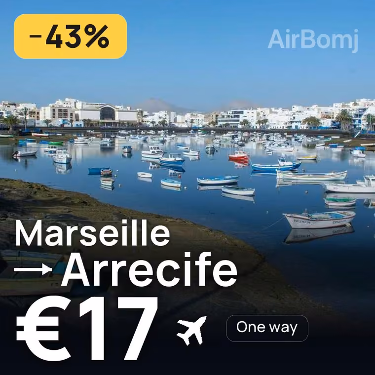 Marseille → Arrecife for €21