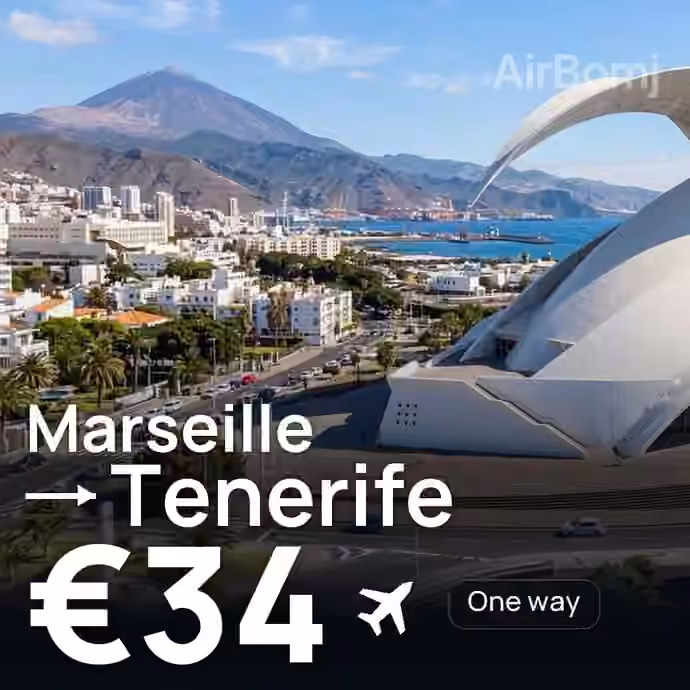 Marseille → Tenerife for €34