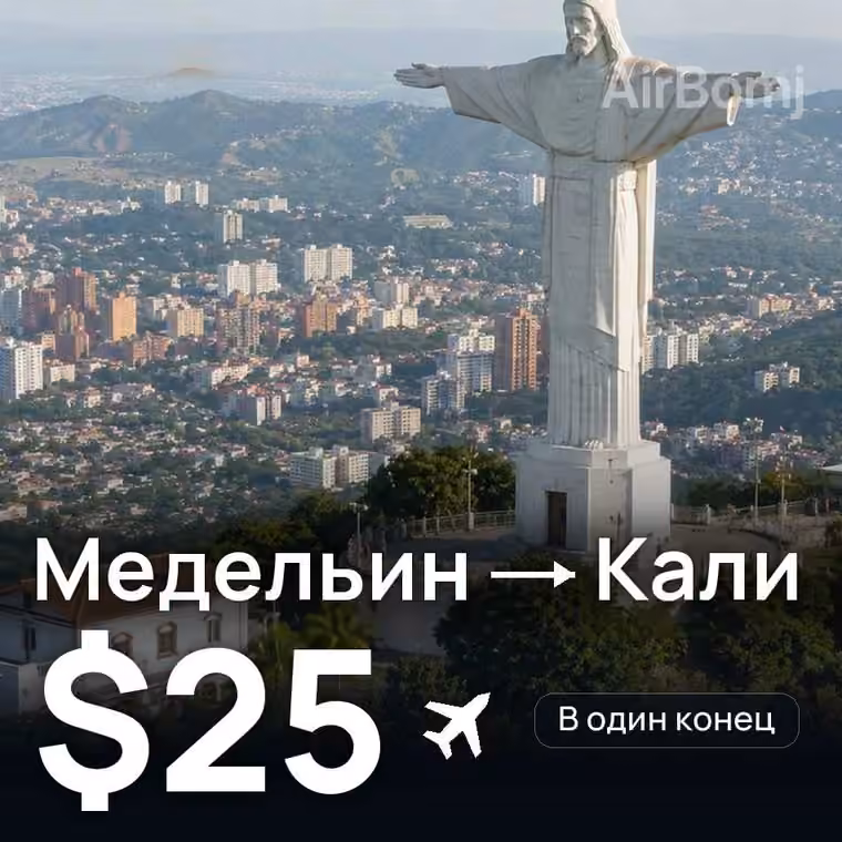 Медельин → Кали — лучшая цена $25